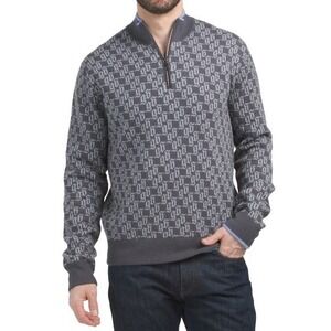 Greyson Men's Cashmere Wool Quarter Zip Grey Gray Matterhorn Sweater Sz S NWT!